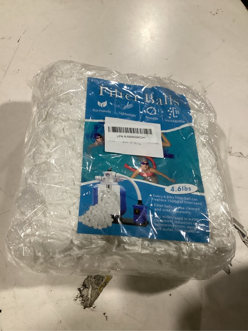 Condition photo showing New/Like New for pool filter balls for sand filter, 4.6 lbs reusable efficient pool filter balls for swimming pool filter pump, replace 150 lbs pool filter sand, lasts for several seasons 4.6 pounds