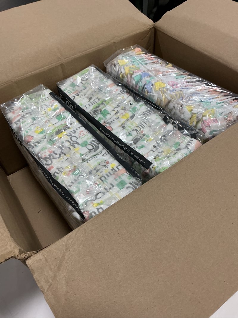 Condition photo showing New/Like New for (size:3)3 pack,the honest company comfort dry disposable diapers for sensitive skin, hypoallergenic, barnyard babies + donut grow up, super club box size 3 (16–28 lbs), 120 count size 3 (120 count) barnyard babies + donut grow up