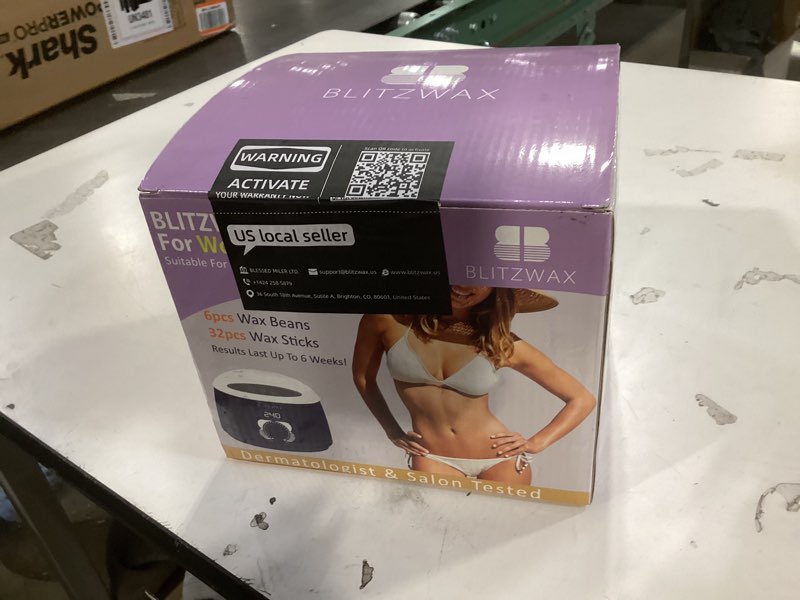 Condition photo showing New/Like New for BLITZWAX Brazilian and Bikini Waxing Kit for Women, Hard Wax Warmer for Face, Legs and Body, At Home Hair Removal Kit, Beginner Friendly, Quick Heating, Pink and Blue Gradient Color Pink-Blue