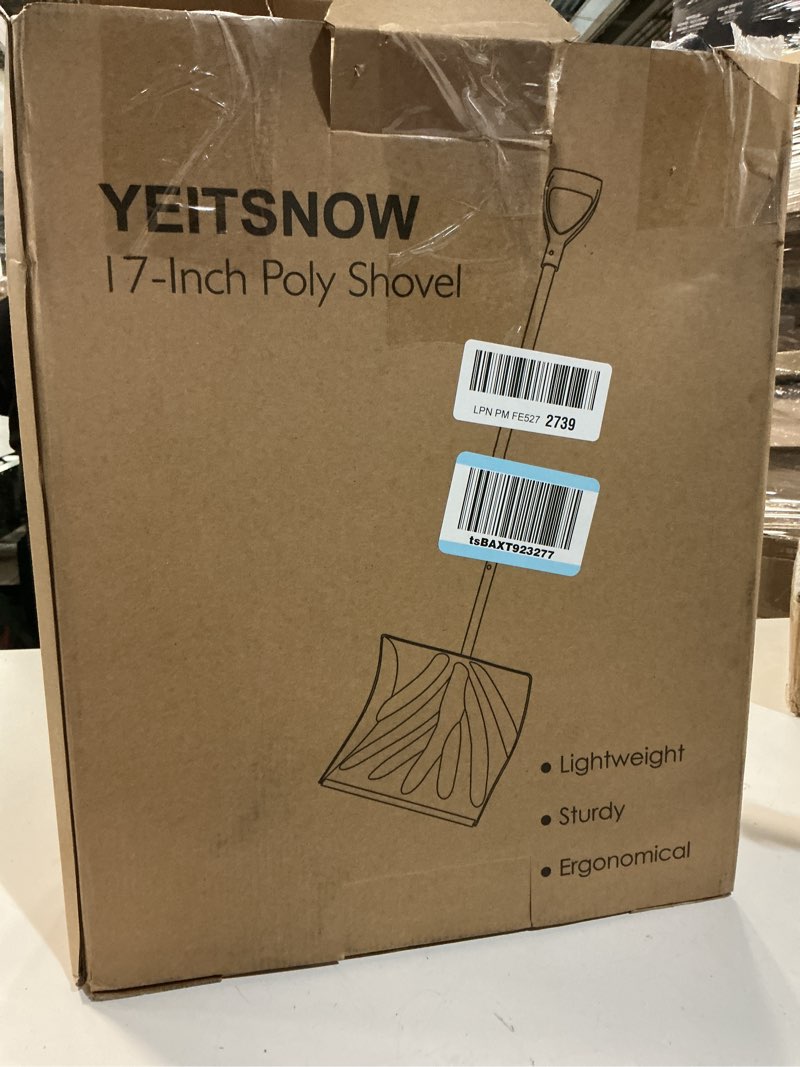 17\" Poly Snow Shovel with 37\" Wood Handle, Weight: 2 lb. 4 oz.