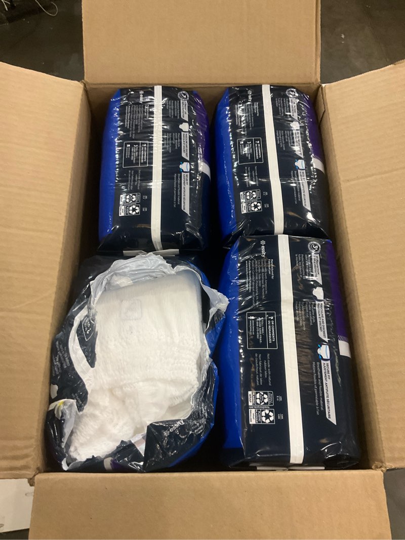 Condition photo showing As Is for TENA Overnight Extra Coverage Incontinence Underwear for Men, Masculine Style and Discreet Cut Men's Underwear, Large/X-Large, 48 ct Large/X-Large 48