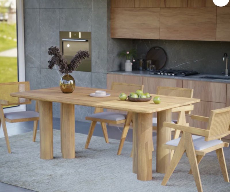 Gaia Dining Table (Mango Wood - Natural Finish)(incomplete)