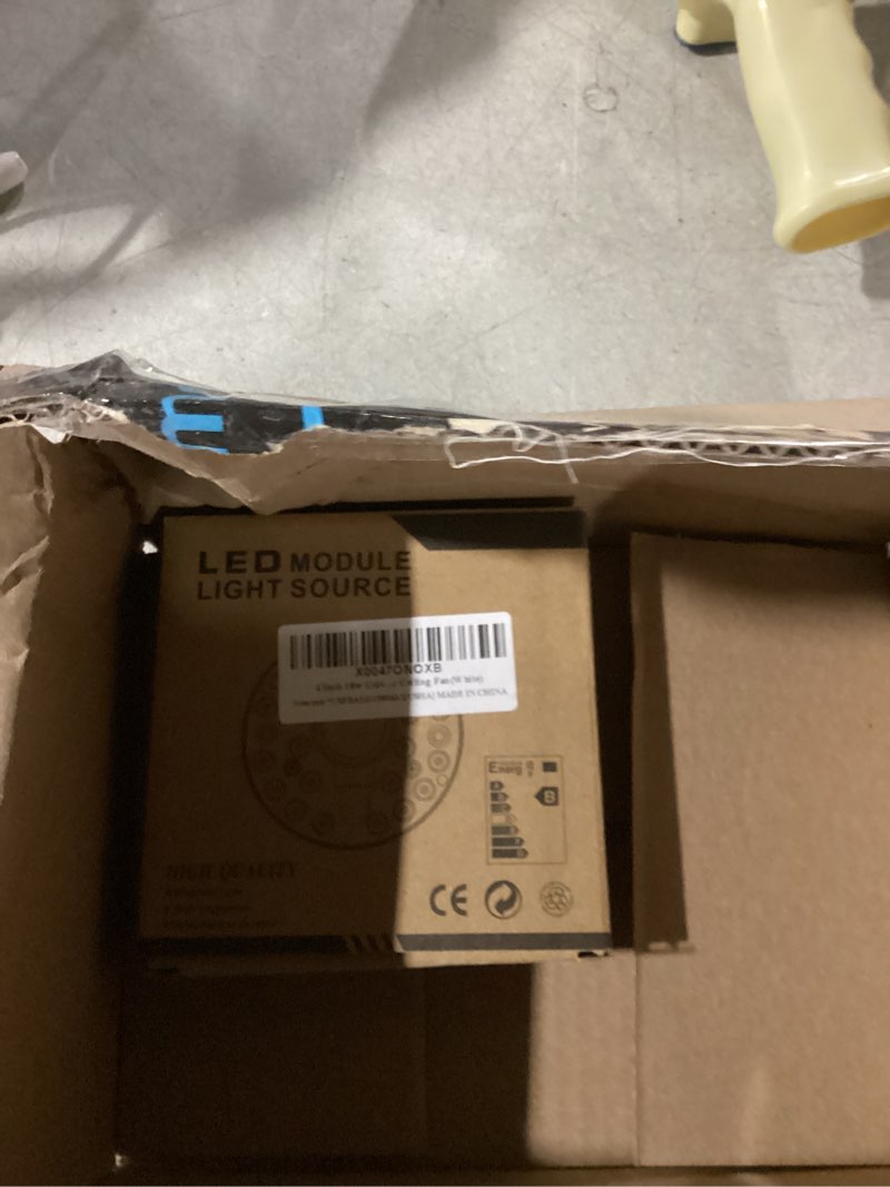 Condition photo showing New/Like New for 4 Inch 18w Universal Ceiling Fan Light Kit, 6000K 1800LM 120V LED Ceiling Fan Light Kit Replacement, Dimmable LED Retrofit Kit, Fan Light Kits for Ceiling Fan(White)