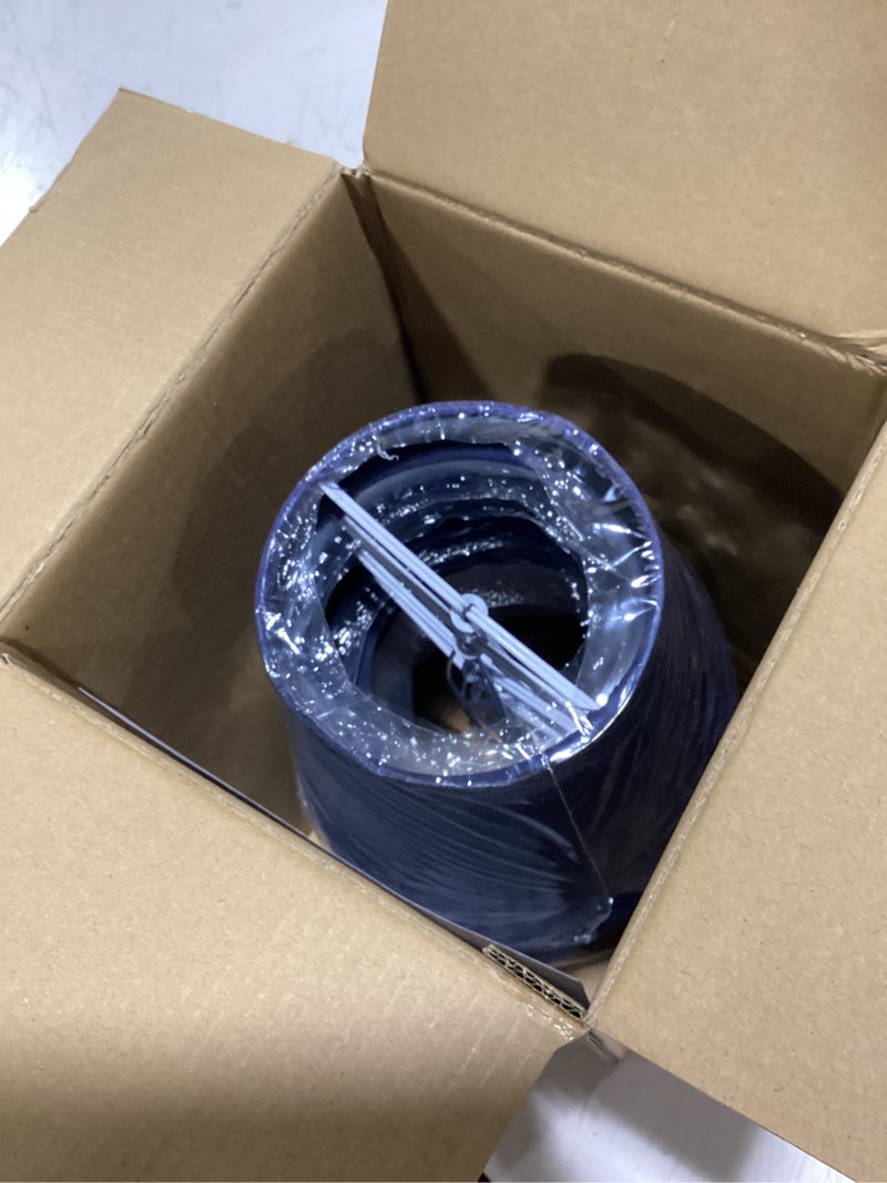 Condition photo showing Good Condition for go&so mini lamp shade set of 6,navy blue lamp shades - chandelier lamp shades 4" top x 6" bottom x 5" height (clip on bulb),faux silk small lamp shade fabric lamps shades for desk lamps,pendant lights 6 pack navy-blue silk