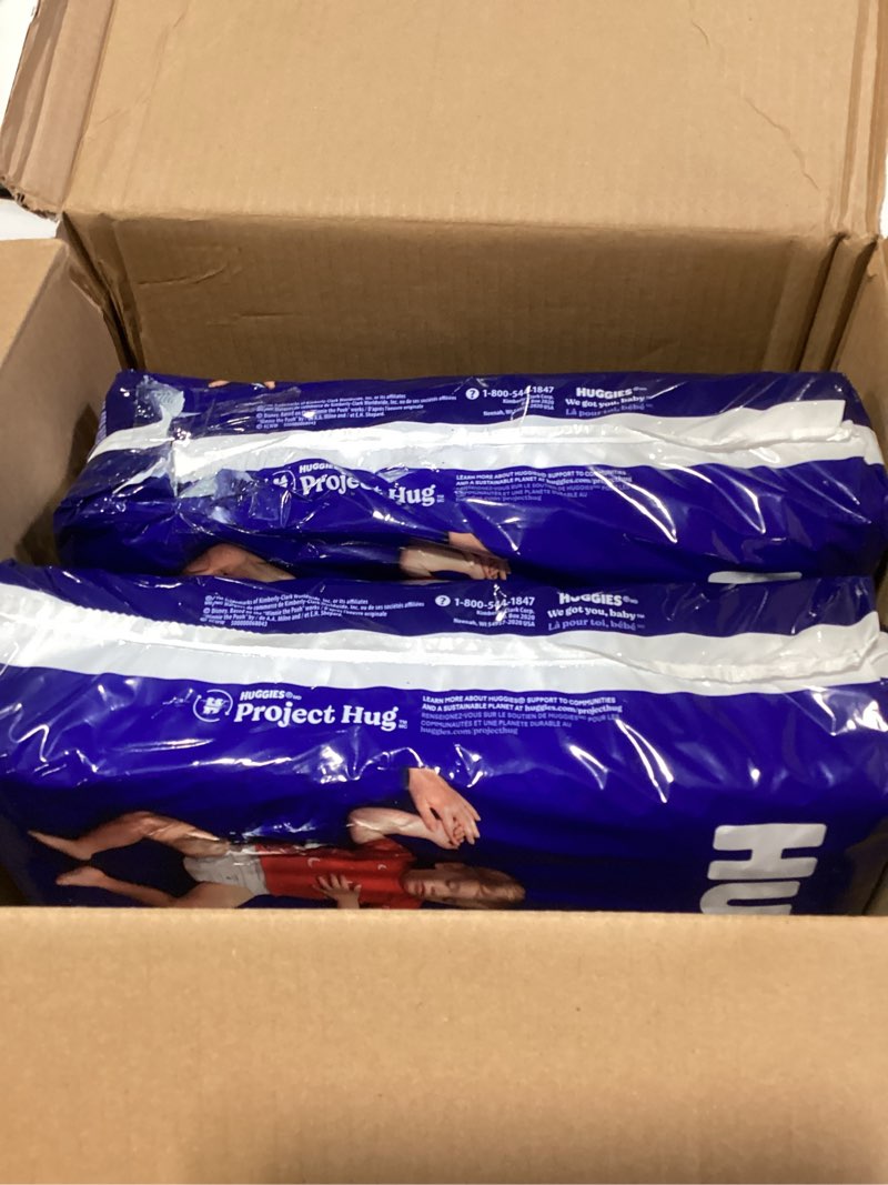 Condition photo showing As Is for huggies size 7 overnites baby diapers: overnight diapers, size 7 (41+ lbs), 68 ct (2 packs of 34), packaging may vary size 7 68