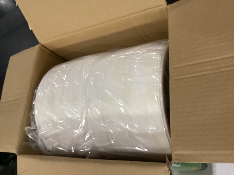Condition photo showing New/Like New for jolly chef compostable heavy duty plates  eco-friendly disposable white uncoated paper plates bagasse sugarcane biodegradable for hot cold food party dinner weddings 300 count (pack of 1) white