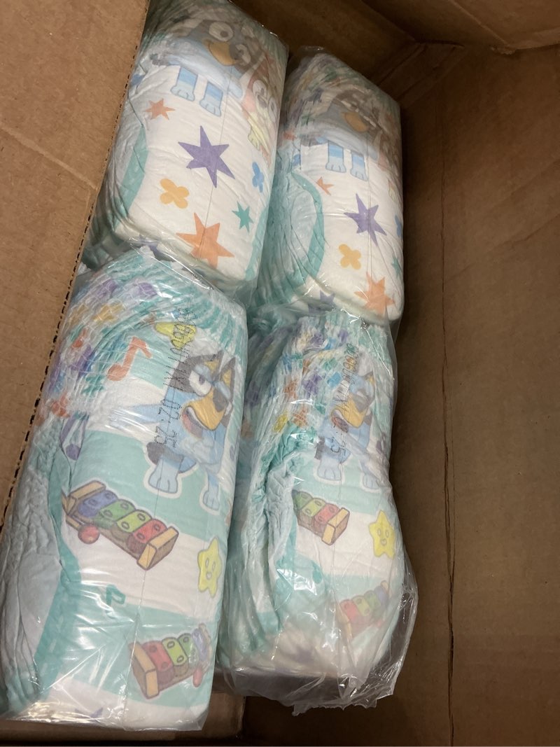 Condition photo showing As Is for Pampers Training Pants - Easy Ups Boys & Girls Bluey - Size 4T-5T, 104 Count, Children's Potty Underwear (Packaging May Vary) 4T-5T 64