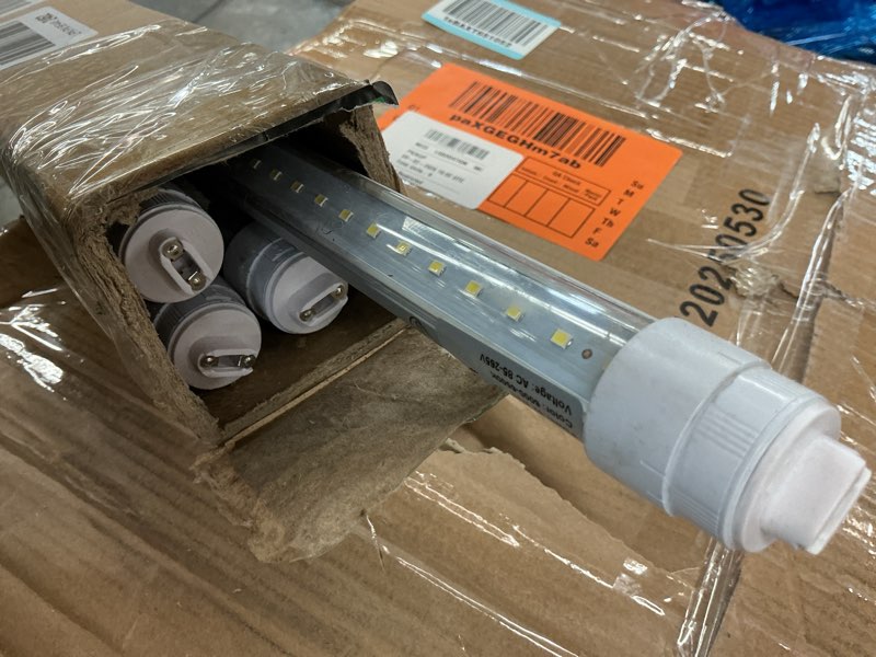 Condition photo showing Good Condition for JESLED 360 Degree T8 T10 T12 8ft 52w R17D/HO Base, led Outdoor Tubes for Double Sided Signs 6000K Cool White Clear Cover (4-Pack)