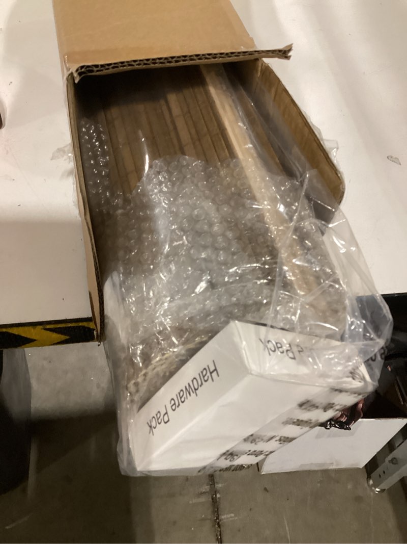 Condition photo showing Good Condition for LazBlinds Cordless Bamboo Roman Shades, Privacy Blinds for Interior Windows, Room Darkening Roll Up Bamboo Blinds for Home & Patio, 30.5" W x 64" H, Highfield Teak Pricacy - Highfield Teak 30 1/2" W x 64" H
