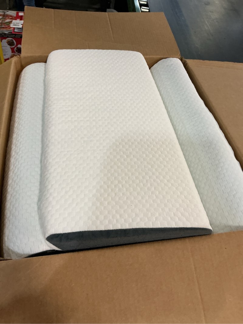 Condition photo showing Good Condition for 6PCS Wedge Pillow Set for After Surgery, Orthopedic Bed Wedge Pillow for Headboard, Memory Foam Back Pillow for Bed Sitting Up, Sit Up Pillow for Acid Reflux Relief, GERD, Anti Snoring (White)