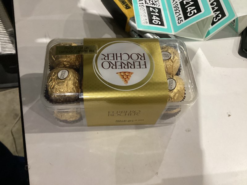 Condition photo showing New/Like New for Ferrero Rocher Fine Hazelnut Chocolate Candy - 7oz/16ct