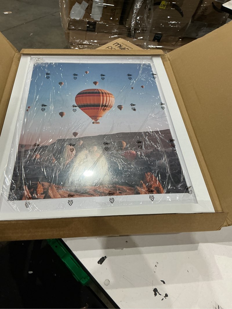 Condition photo showing Good Condition for jcjmy 19.25x26.75 puzzles frame white, display 18x24 with mat or 19.25 x 26.75 without, wall hanging 19.25 by 26.75 picture frame for poster photo canvas picture puzzles, white white 19.25x26.75 inch