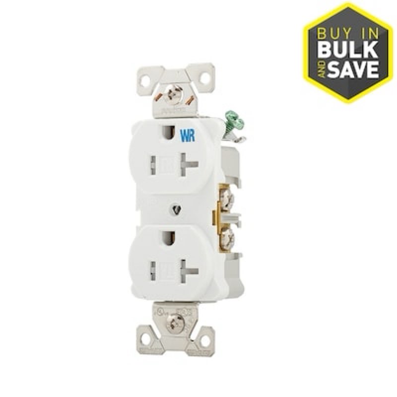 eaton 20 -amp 125-volt tamper resistant weather resistant commercial duplex outlet receptacles