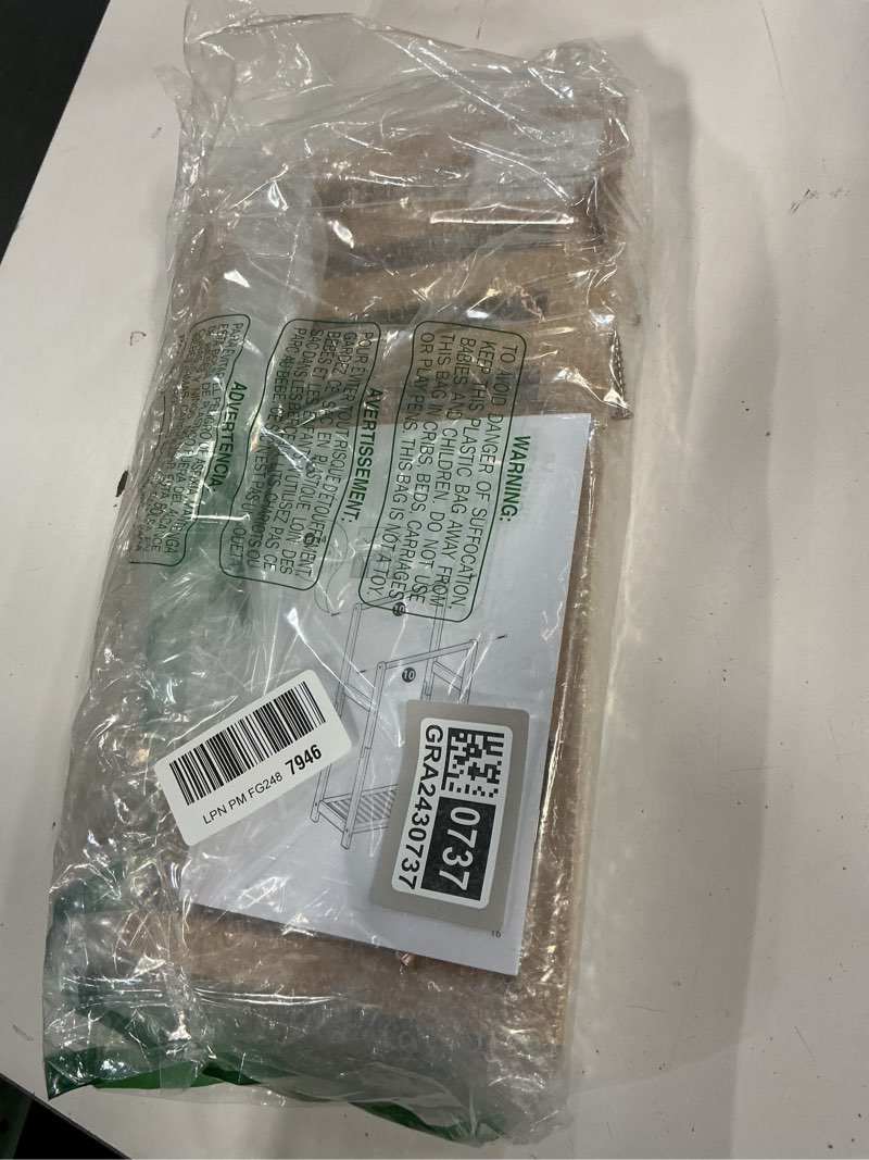 Condition photo showing As Is for HOOBRO Freestanding Towel Rack for Bathroom, 2 Tier Decorative Bamboo Blanket Rack, Quilt Display Stand with Storage Shelf, 16.5" L x 9.4" W x 30.5" H, Bedroom, Living Room, Natural Color YL02LB01