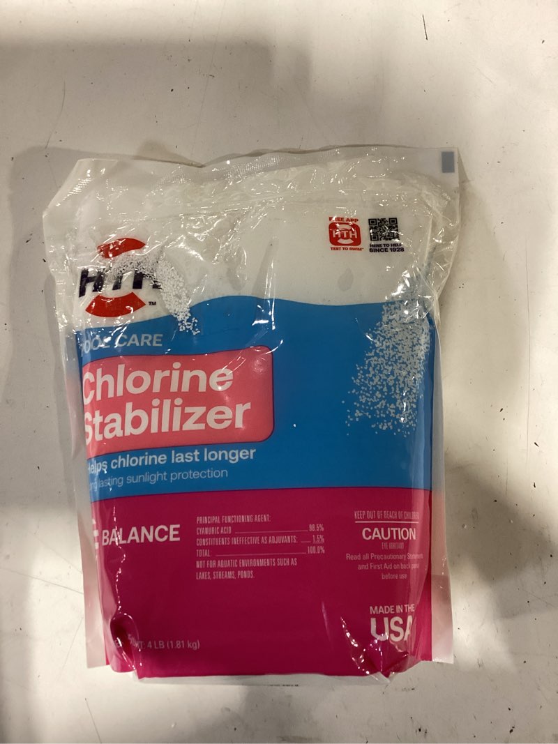 Condition photo showing As Is for hth 67061 swimming pool care pool care stabilizer, swimming pool chemical helps chlorine last longer, sunlight protection, 4 lbs