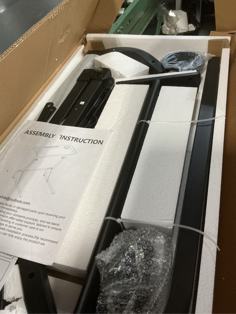 Condition photo showing Good Condition for GRLEAF Adjustable Height Standing Desk for Walking Pad Treadmill, Desk for Laptop with Cup Holder, Desk for Bike/Cycling, Used for Bedrooms and Offices (Vintage Brown)