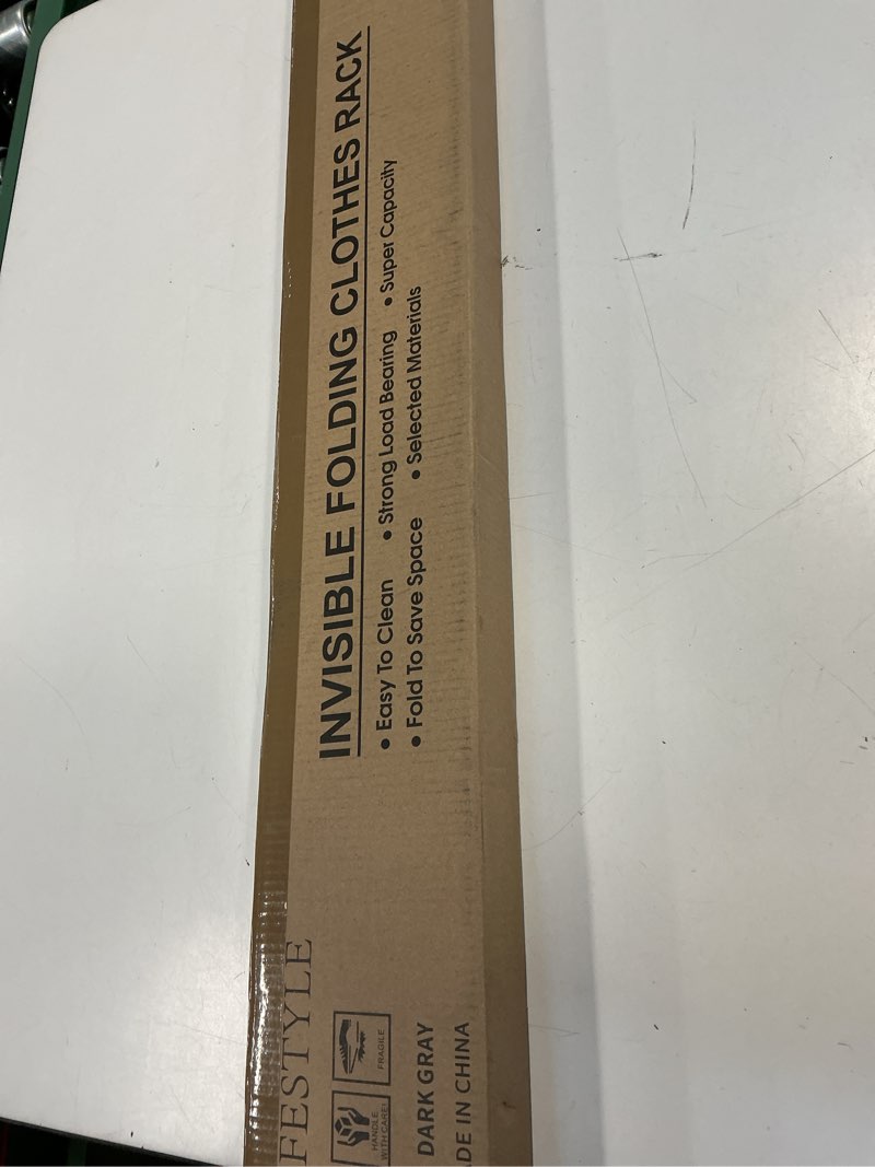 Condition photo showing New/Like New for Mounted Wall Drying Rack, Laundry Hanger Dryer Rack, Laundry Hanger Rack, Wall Mounted Clothes Rack, Laundry Room Hanging Rack(Foldable/High-Bearing/Never Fall Off/Third Generation/Grey) Gray