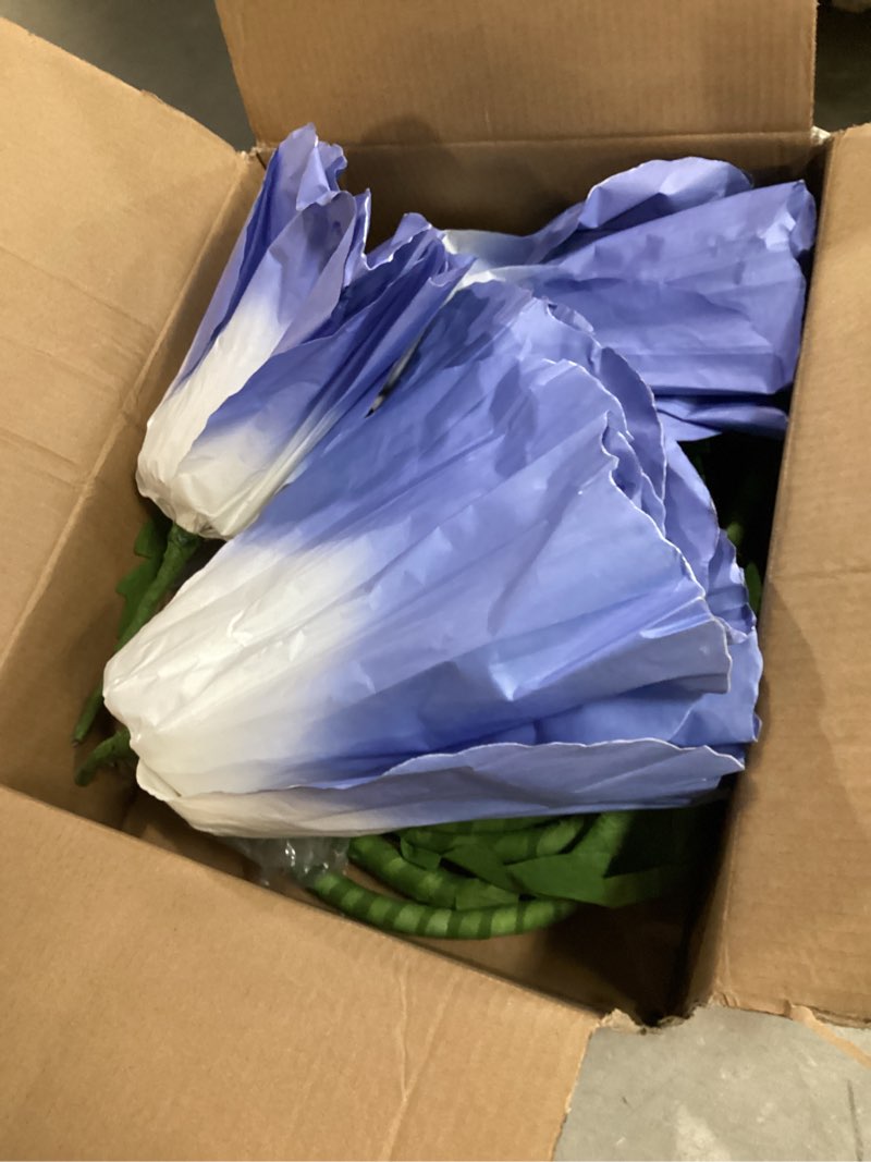 Condition photo showing Good Condition for 5.6 ft large paper artificial flowers – giant flowers for decoration indoor/outdoor handcrafted poppy flowers for garden, wedding, hotel, office, shop window, photography props,bule