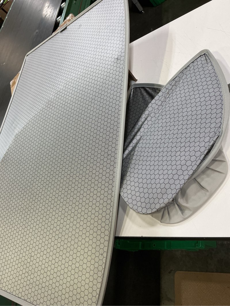 Condition photo showing As Is for sunshade - nano ice-crystal heat insulation, retractable gray, 2 pieces