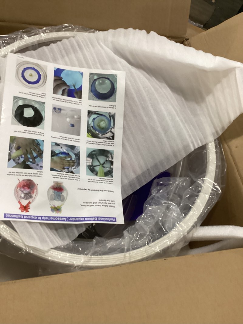 Condition photo showing As Is for Balloon Stuffing Machine,New 16.9'' Balloon Stuffer to Wrap Gift Balloon Filling Kit with 9 Accesorios Used for Wedding Christmas Birthday Party Decoration (Balloon Stuffer With Pump & Flaring Pliers)