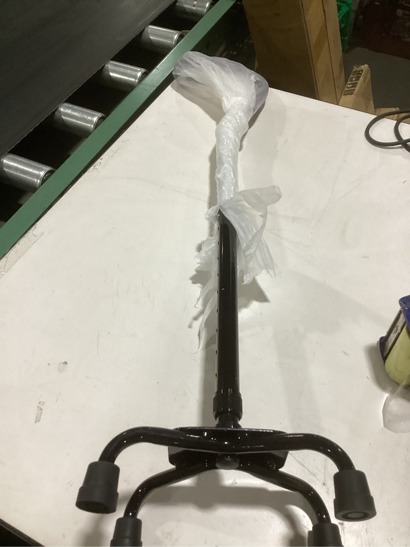 Condition photo showing Good Condition for medline aluminum quad cane with small base for balance, knee injuries, leg surgery recovery & mobility, portable, lightweight walking aid for seniors & adults