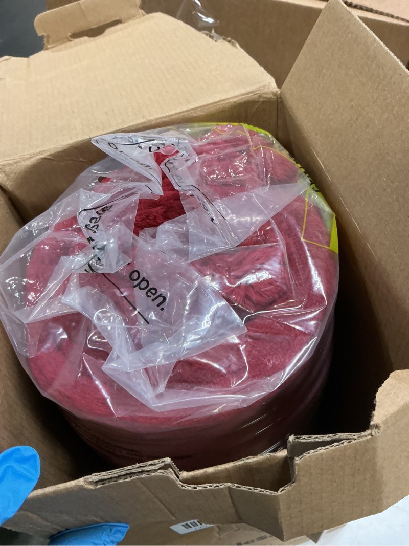 Condition photo showing Good Condition for Bedsure GentleSoft Deep Red Blanket for Couch - Cozy Soft Blankets for Women, Cute Small Throws for Girls, 90x90 Inches Deep Red Queen (90" x 90")