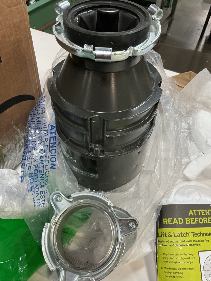 Condition photo showing Good Condition for InSinkErator Badger 5XP Garbage Disposal, Standard Series 3/4 HP Continuous Feed Food Waste Disposer, Black / Stainless