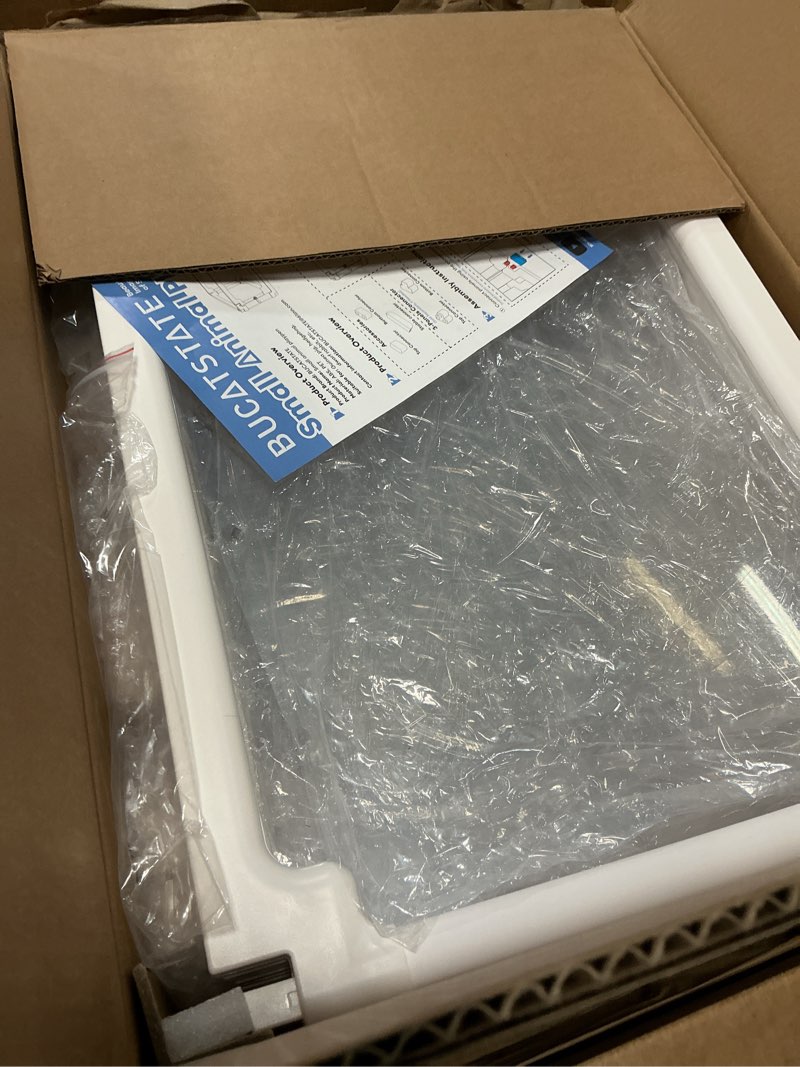Condition photo showing Good Condition for bucatstate acrylic guinea pig cages 15.8"h, 7.8 sq ft large guinea pig playpen, tool-free rabbit cage indoor, small animal playpen with door for bunny, piggies, chicks (47"l x 24"w x 16"h, 6 panels)