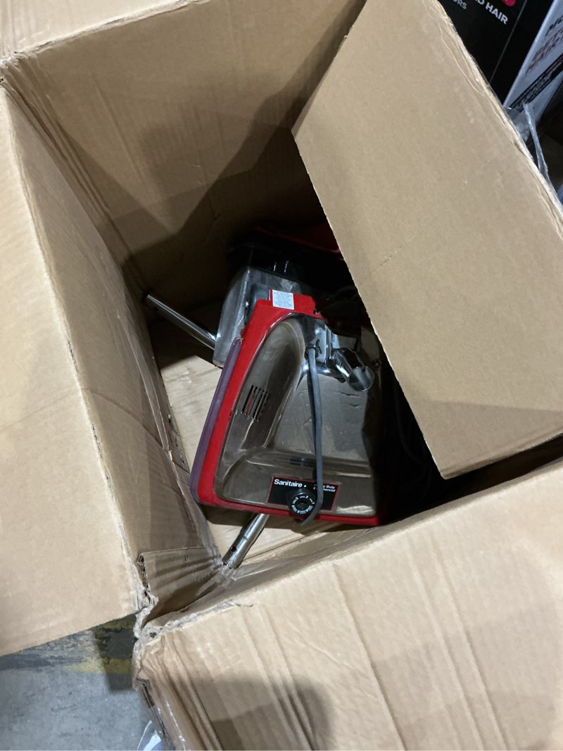 Condition photo showing As Is for sanitaire - sc887e sc887 tradition upright vacuum red 10" x 14.5" x 26.5"