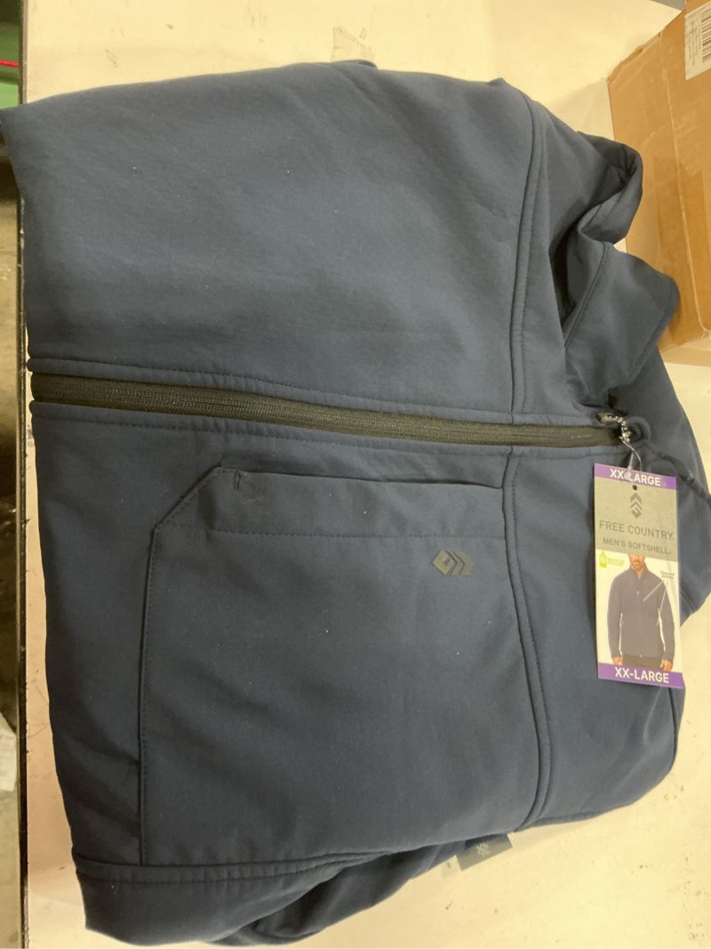 Condition photo showing Good Condition for free country coat mens xxl softshell navy 3 layers wind water resistant navy