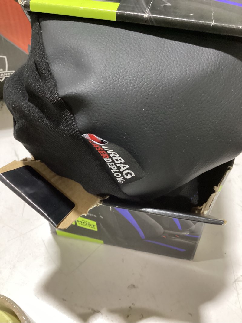 Condition photo showing Good Condition for auto drive 2-piece black-blue marlo seat covers – durable, water-resistant polyester fabric