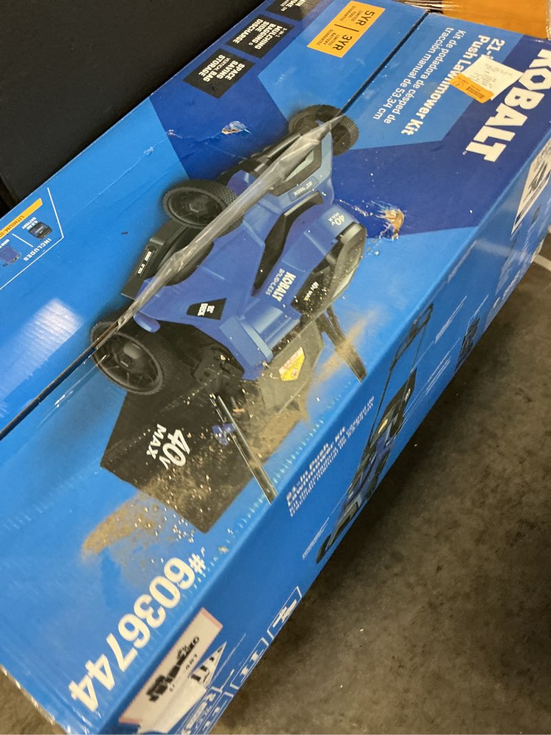 Condition photo showing Good Condition for kobalt 40-volt 21-in brushless battery push lawn mower 6 ah (battery and charger included)