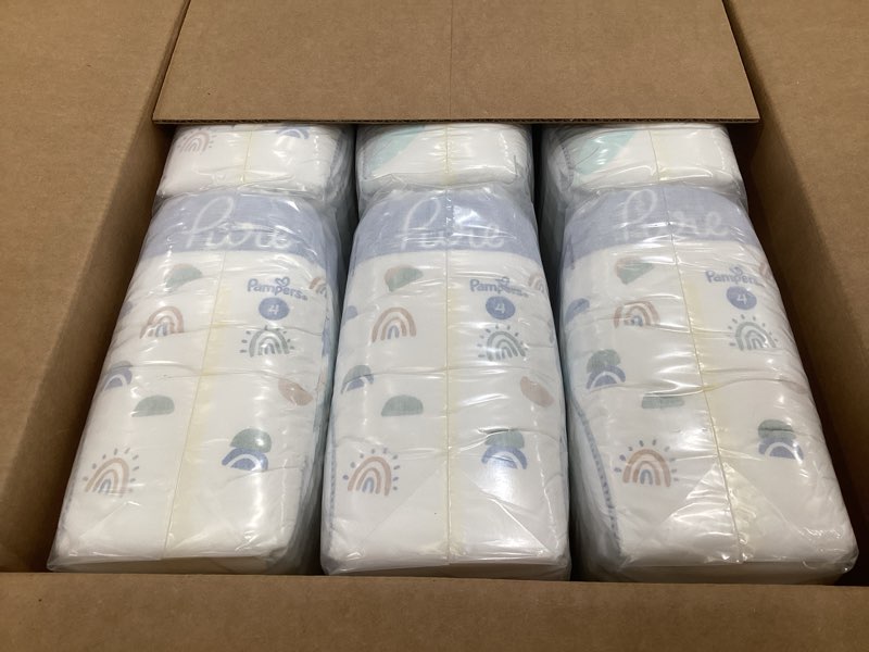 Condition photo showing Good Condition for pampers baby diapers - pure protection - size 4, 150 count, for up to 100% leakproof, premium plant-based skin protection