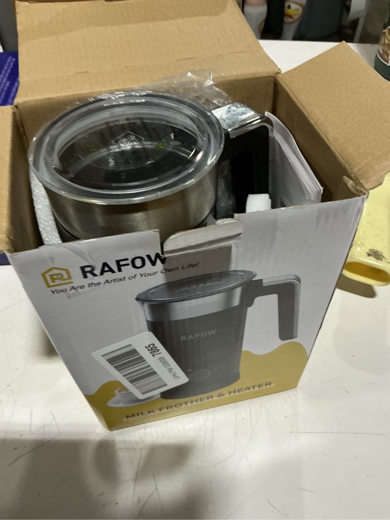 Condition photo showing Good Condition for 4 in 1 electric milk frother: 10oz/350 ml large capacity electric milk steamer for hot and cold milk froth - automatic milk frother & warmer for latte, cappuccinos, macchiato, hot chocolate 350ml