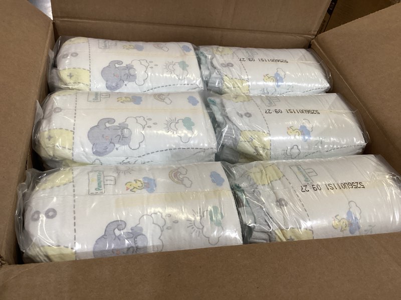 Condition photo showing New/Like New for pampers swaddlers diapers, size 1 (8-14 lbs), 198 count, absorbent, keeps baby dry and comfortable, skin safe disposable baby diaper (packaging may vary) size 1 198