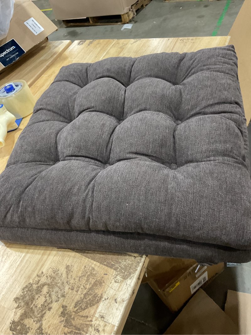 Condition photo showing Good Condition for havargo recliner cushions for elderly, 20x20x4 inch thick chair cushion for shorter users patent design soft tufted dual layer booster seat cushions for seniors recliner risers gray 1p gray 20x20x4