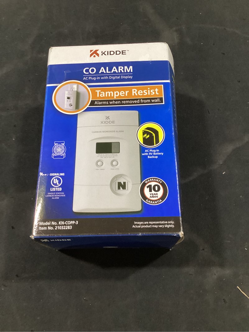 Condition photo showing Good Condition for kidde nighthawk plug-in ac/dc carbon monoxide alarm detector with digital display kn-copp-3