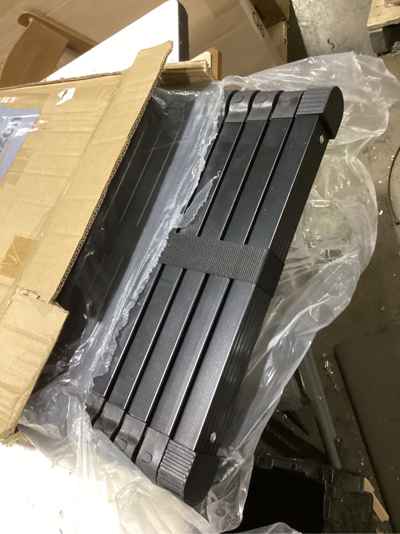 Condition photo showing Good Condition for bocom 14.5 ft aluminum telescoping ladder, lightweight multi-purpose collapsible extension with 2 triangle stabilizers, heavy duty 330 lbs max capacity, ideal for home, rv, and outdoor work black black 14.5 ft (triangle stabilizers)