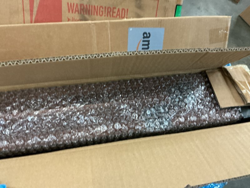 Condition photo showing As Is for 5 Panel Room Divider and Folding Screen Room Divider,Bamboo Room Divider Screen for Room Separation,67\" H x 76.75\" W Brown 5 Panel(incomplete)