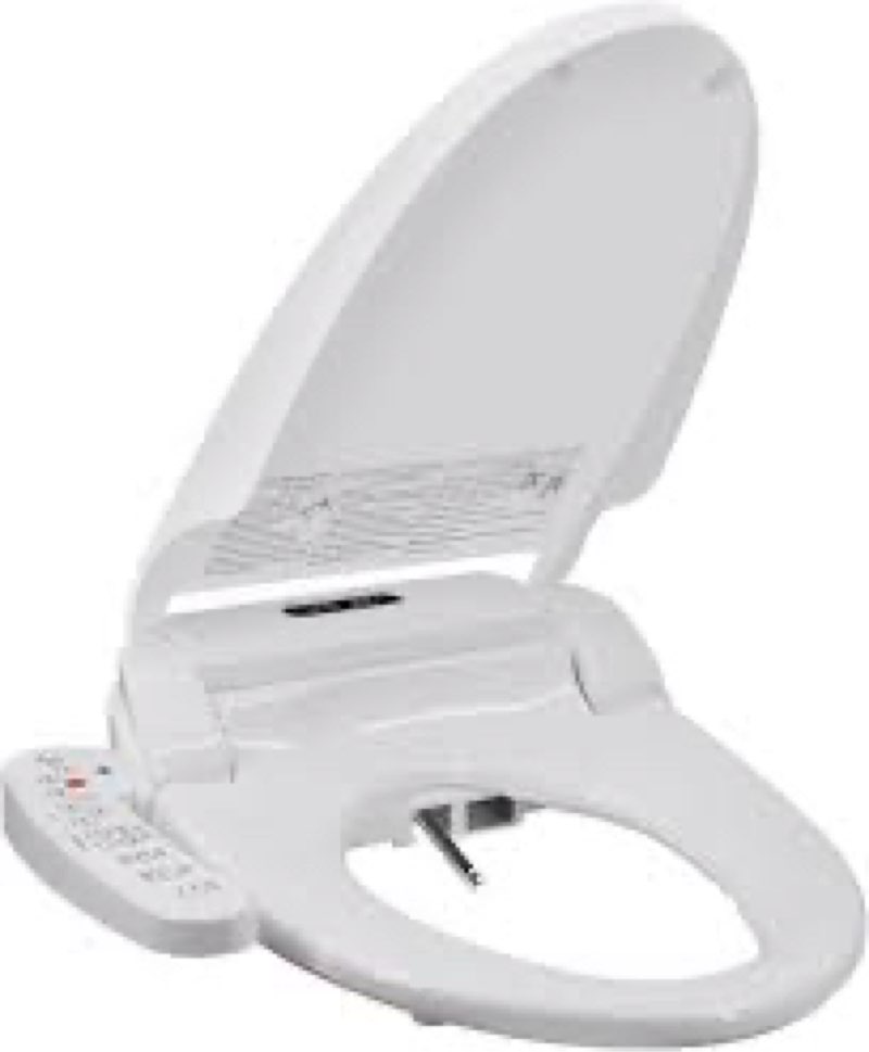 bidet toilet seat electric warm water bidet with warm air drying, heated seat bidets with self-cleaning nozzle temperature adjustable white (round)