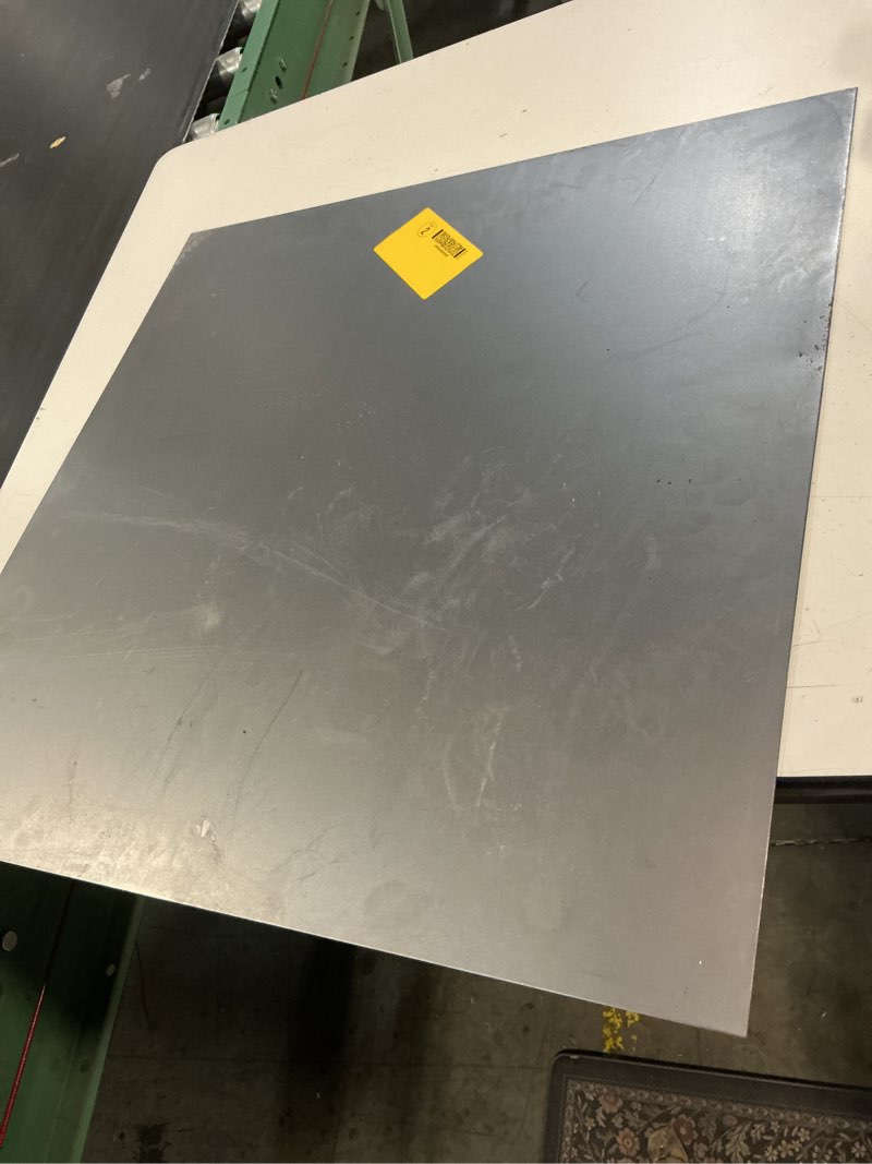 Condition photo showing As Is for hillman 24-in x 24-in cold rolled steel solid sheet metal