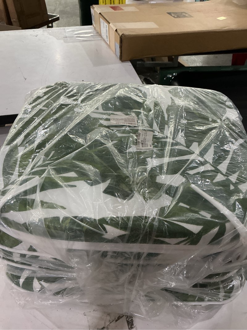 Condition photo showing Good Condition for outdoor indoor seat cushions 16x17 inch, all weather patio chair pads u-shape (set of 4, green leaves)