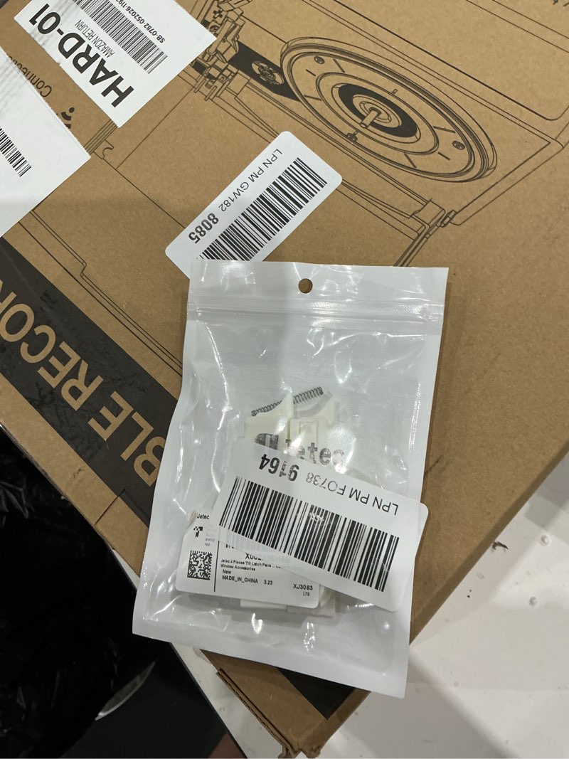 Condition photo showing Good Condition for jetec 4 pieces tilt latch pairs white plastic construction snap-in latch pairs spring loaded sliding window tilt latch for home window accessories