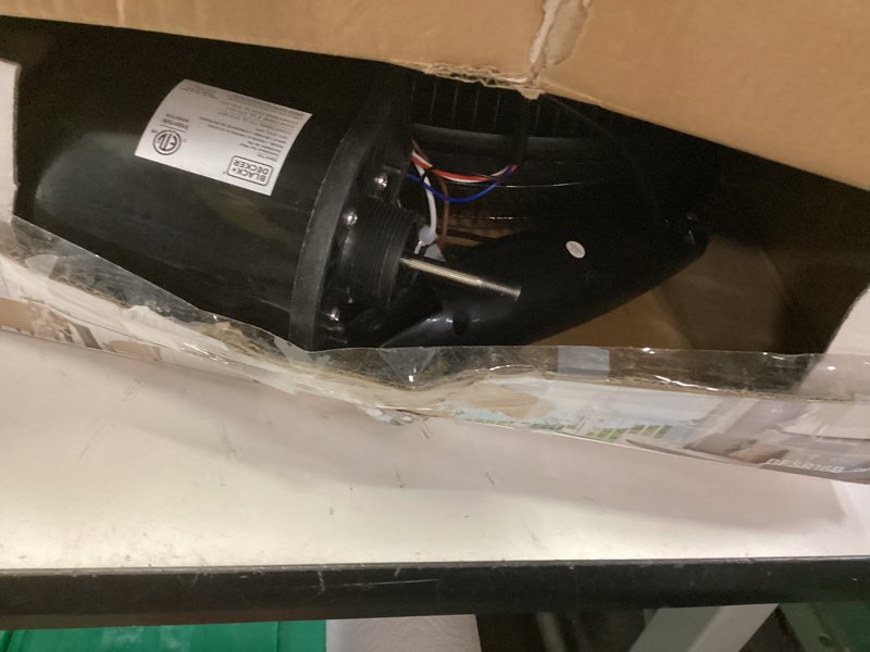 Condition photo showing As Is for BLACK+DECKER 16 Inches Stand Fan with Pedestal Base, Height Adjustable Pedestal Fan with Remote and Touch Control Panel, Free Standing Fan with 90-Degree Oscillating and 3-Speed Settings, Black