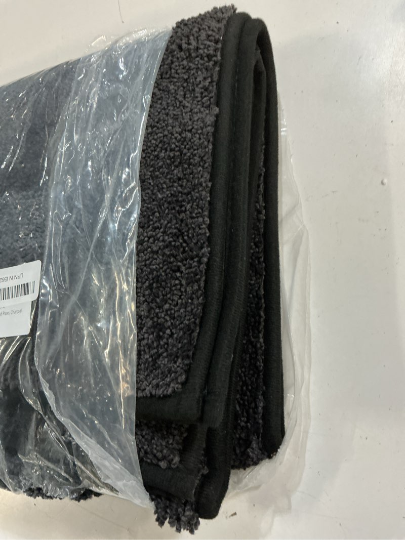 Condition photo showing Good Condition for purrugs dirt trapping door mat 32" x 48", non-slip machine washable entryway rug, entrance mat, indoor front door mat, super absorbent entry rug for muddy shoes & paws, bluish grey & charcoal bluish grey & charcoal 32" x 48"