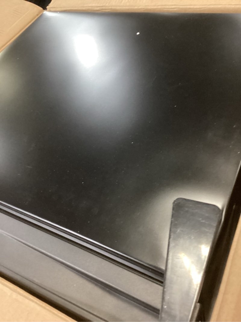 Condition photo showing As Is for Avanti Mini Fridge Compact Refrigerator for Home Office or Dorm, Features Compressor Cooling Single Door Removable Shelves Automatic Defrost and Adjustable Temp Control, 1.7-Cu.Ft, Stainless Steel