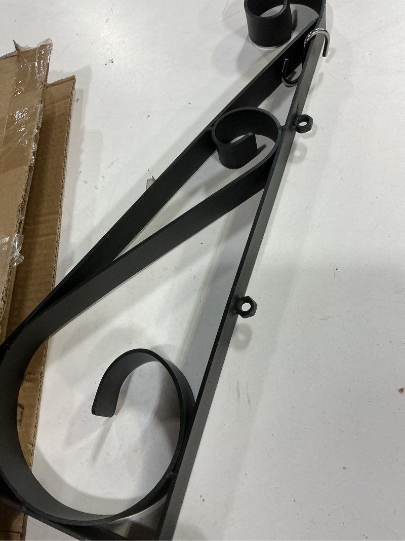 Condition photo showing Good Condition for Zonon Hanging Sign Bracket with S Hooks Hanging Metal Scroll Bracket Outdoor Wall Holder for Street Business Shop Home Office Classroom(Classic,18 Inch)