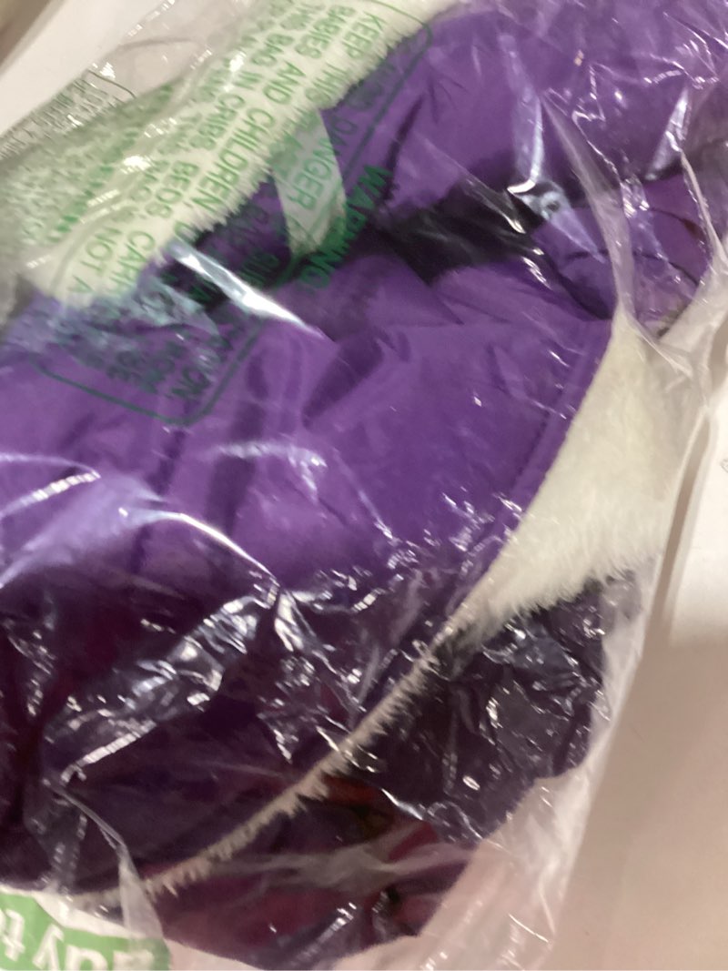 Condition photo showing New/Like New for Outerwear Romper Coat Warm Infant Baby Jacket Snowsuit Girls Hooded Jumpsuit Girls Snow for Kids (Purple, 3-6 Months) Purple 3-6 Months