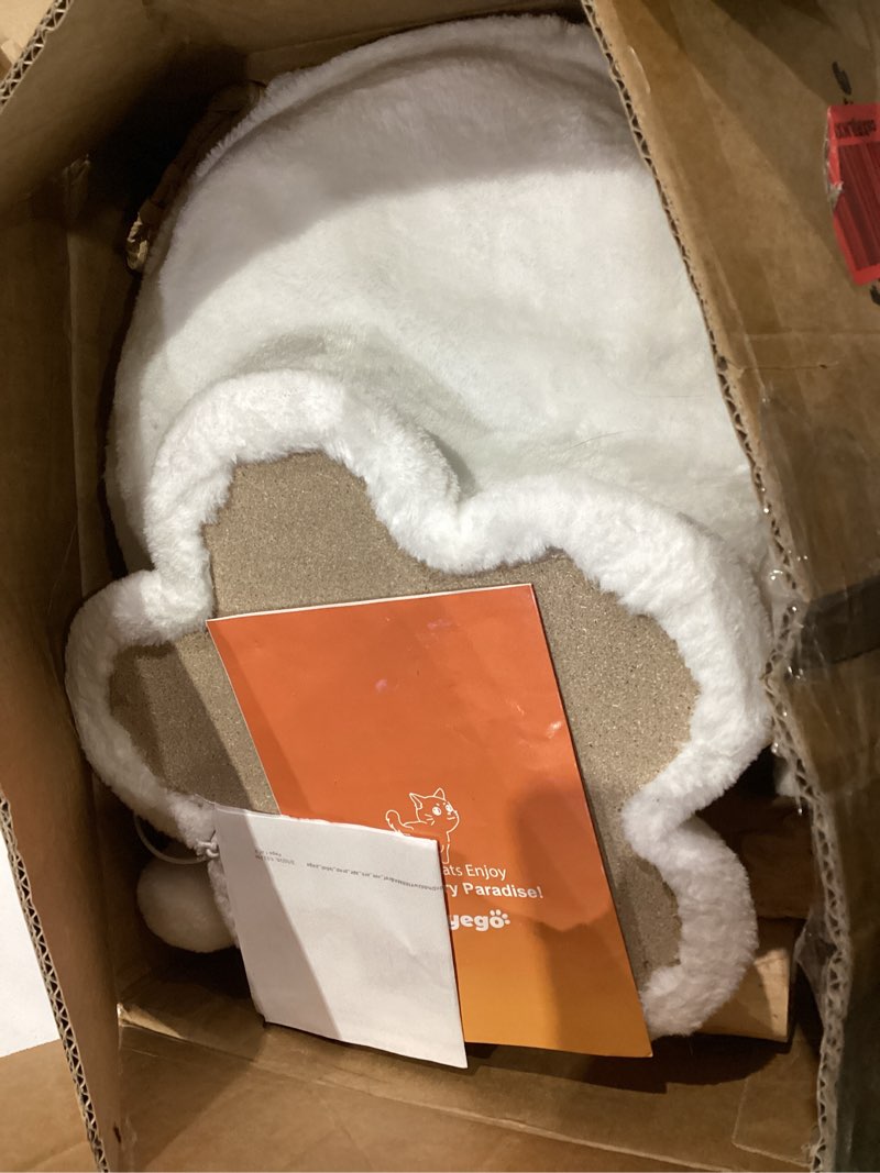 modern cat tree, wood cat tree tower for small cats, luxury cat condo with scratching posts and flower platforms, cat furniture by easyego, (white) pure white mini - one flower