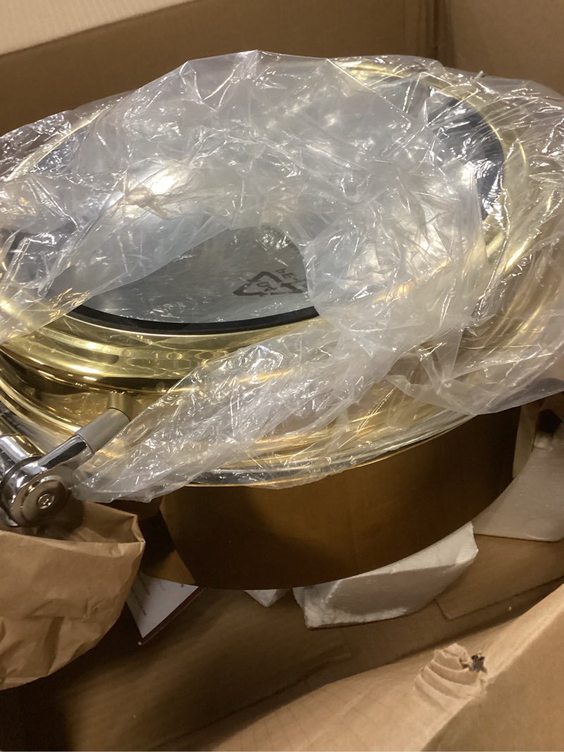 Condition photo showing Good Condition for chafing dishes for buffet, 6qt round stainless steel chafing dish with transparent hydraulic lid, 304 food pan, buffet warmer for parties and events (golden)